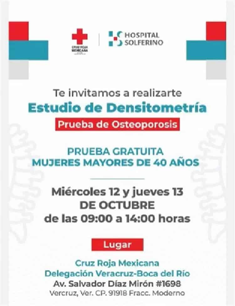 Realizarán pruebas gratuitas para detectar osteoporosis en Veracruz