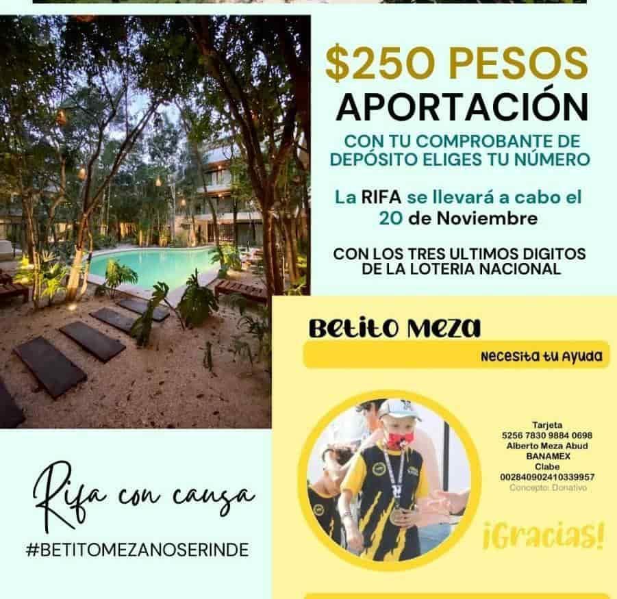 ¡Súmate! Con rifas y donaciones, buscan recursos para salvar a Betito