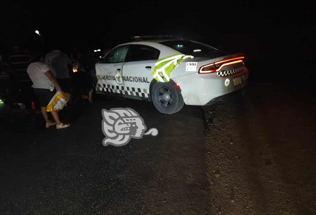 Retienen a elementos de Guardia Nacional tras choque en poblado de San Juan (Video)