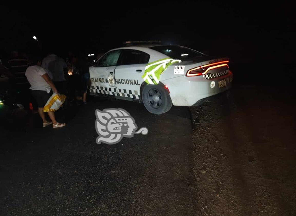 Retienen a elementos de Guardia Nacional tras choque en poblado de San Juan (Video)