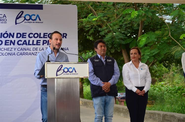 Inician obras del colector sanitario en la colonia Carranza de Boca del Río