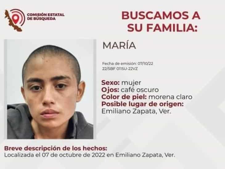 Buscan a familiares de María en Emiliano Zapata, no recuerda su edad y apellidos