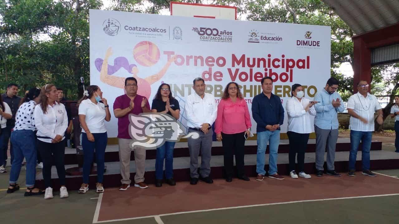 Inaugura el alcalde torneo de volibol Interbachillerato