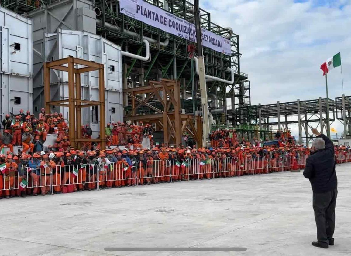 AMLO celebra asamblea con trabajadores de refinería de Tula, Hidalgo (+Video)