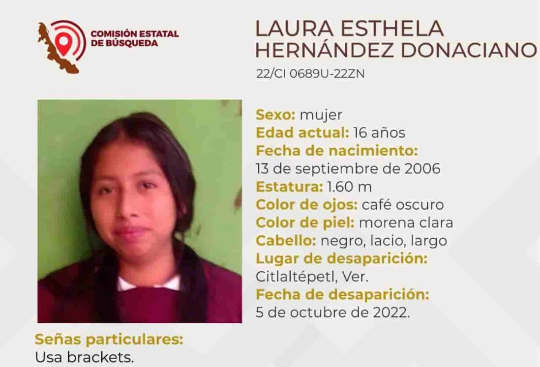 En Citlaltépetl, buscan a Laura Esthela Hernández Donaciano; es menor de edad