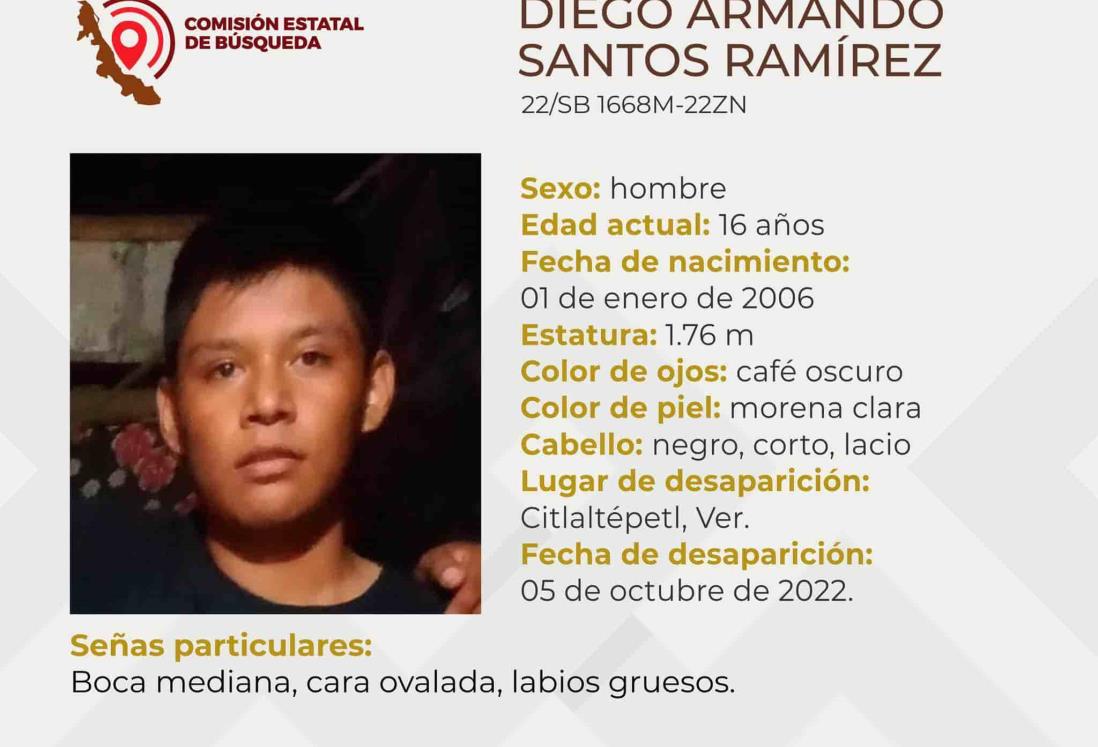 Buscan a Diego Armando, menor de 16 años desaparecido en Citlaltépetl