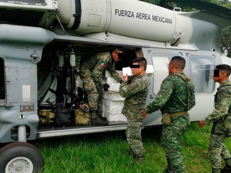 Sedena asegura avioneta con 340 kilos de cocaína en Chiapas