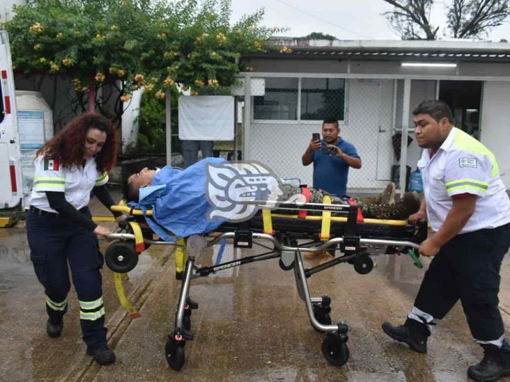 Elementos de SEMAR heridos tras volcadura en autopista de Acayucan(+Video) 