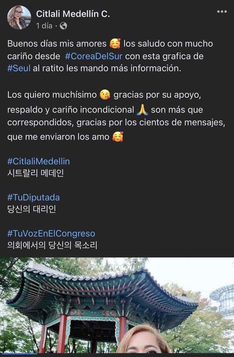 Acusan por desfalco a exalcaldesa de Tamiahua; se encuentra de vacas por Corea