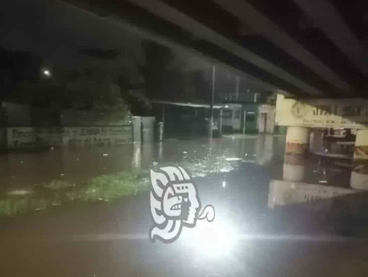 Inundado refugio de migrantes de Coatza; el agua cubrió la zona bajo el puente