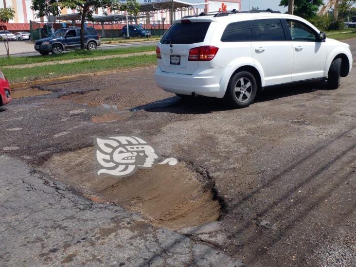 Muchas vialidades dañadas dejo las lluvias en Coatzacoalcos (+video)