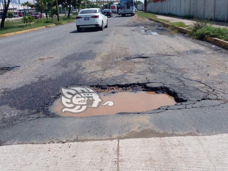 Muchas vialidades dañadas dejo las lluvias en Coatzacoalcos (+video)