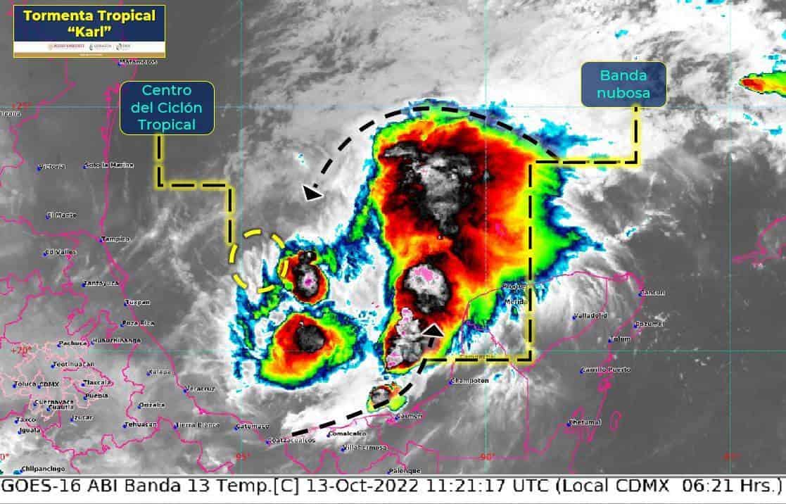 Tormenta tropical Karl se acerca lentamente a Veracruz: SMN