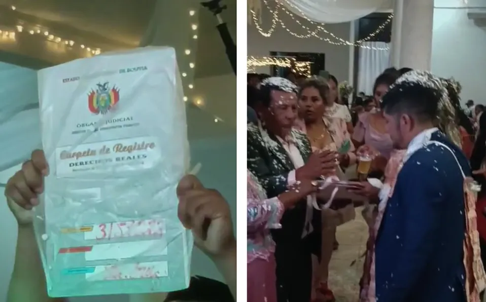 Regalan terreno a pareja en su boda