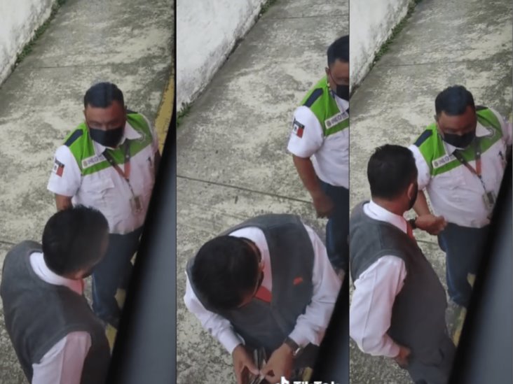 Graban a tránsito de Veracruz pidiendo “mordida” a conductor de autobús(+Video)