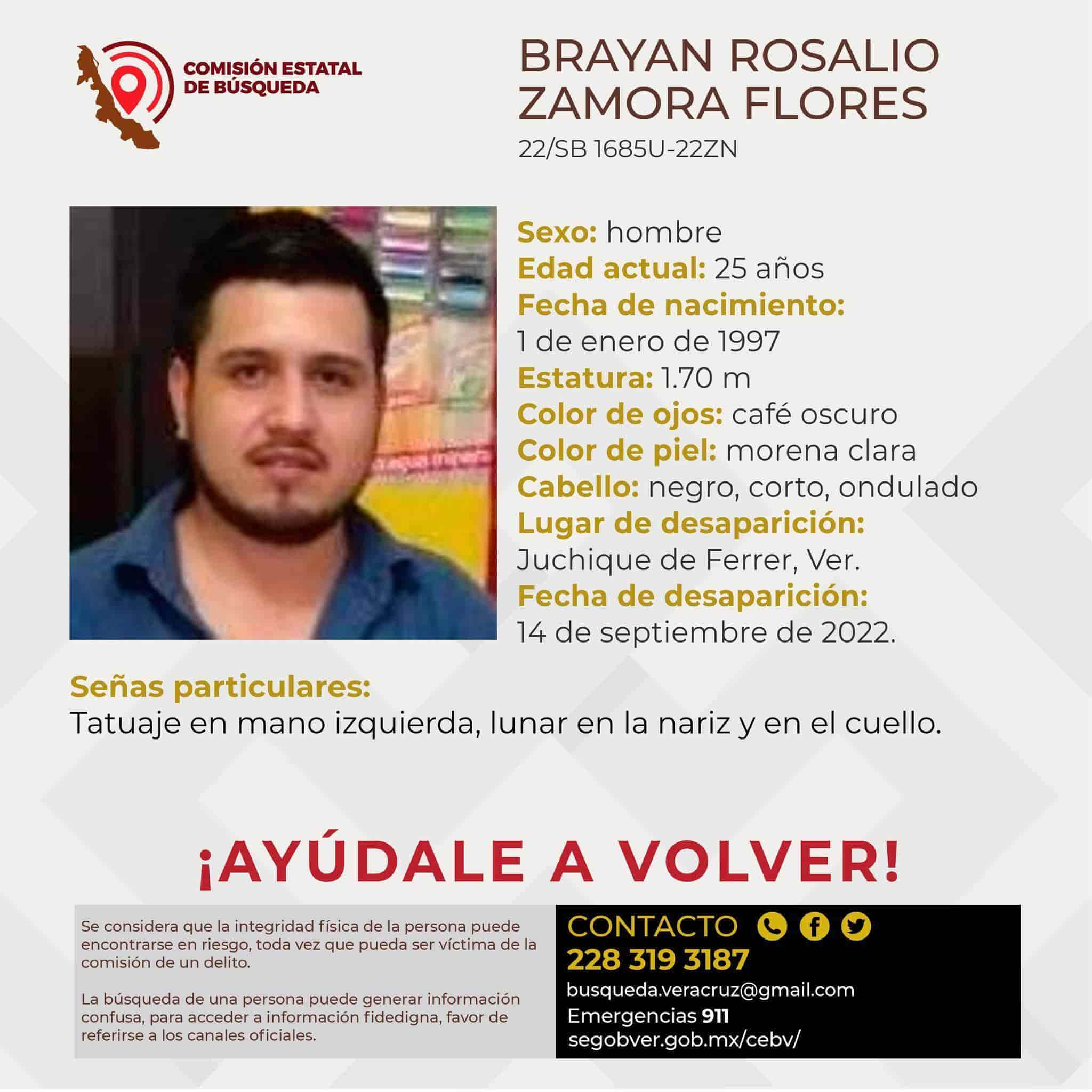 Continúa la búsqueda de Brayan; desapareció en Juchique de Ferrer