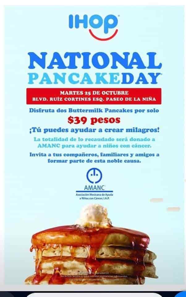 El 25 de octubre, National Pancake Day a beneficio de niños con cáncer