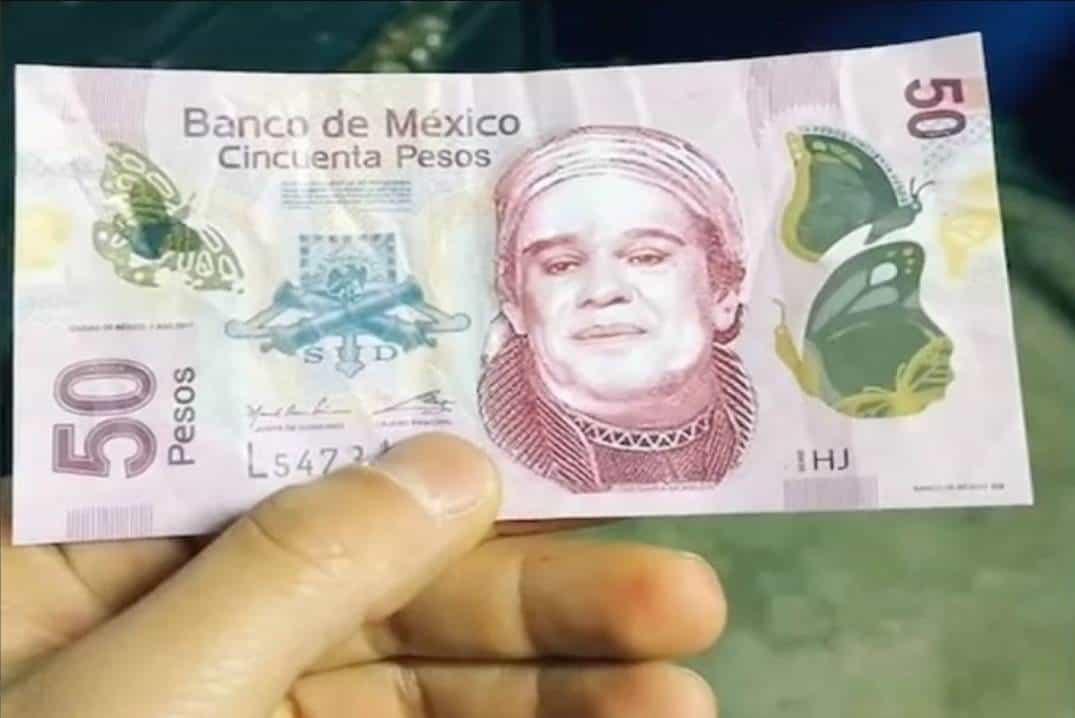 ¡Aguas! circulan billetes de 50 pesos con el rostro de Juan Gabriel