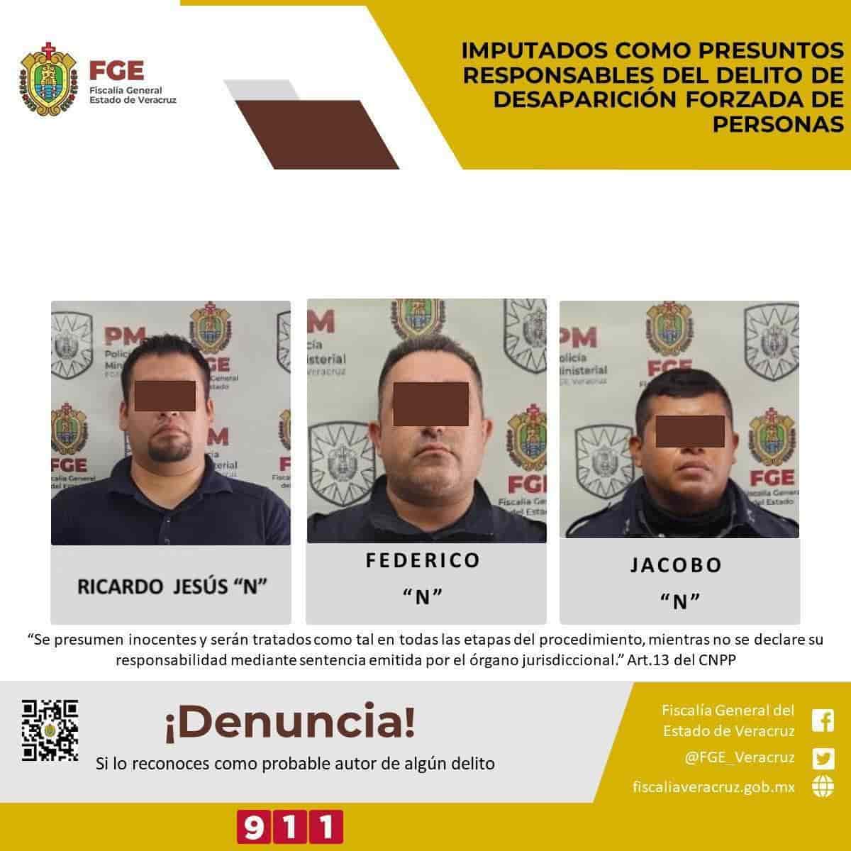 Prisión preventiva a policías de Veracruz investigados por desaparición de El Archi