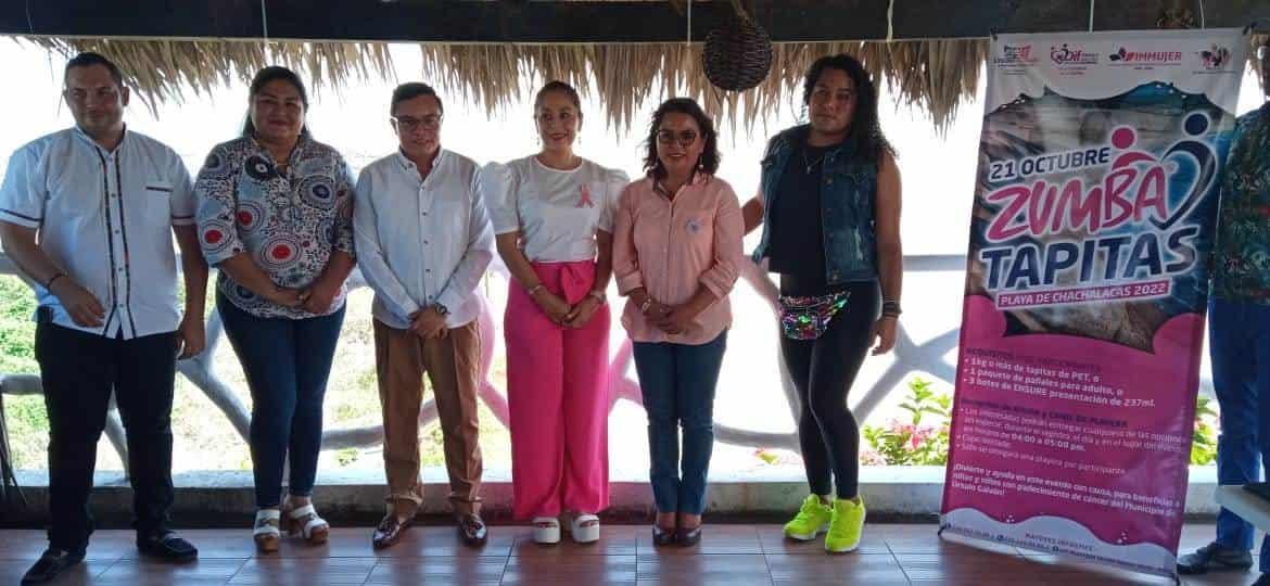 Invitan a participar al Zumbatapitas en Chachalacas en apoyo a personas con cáncer