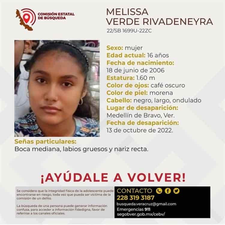 Desaparece joven de 16 años en Medellín de Bravo ¡Ayúdale a volver!