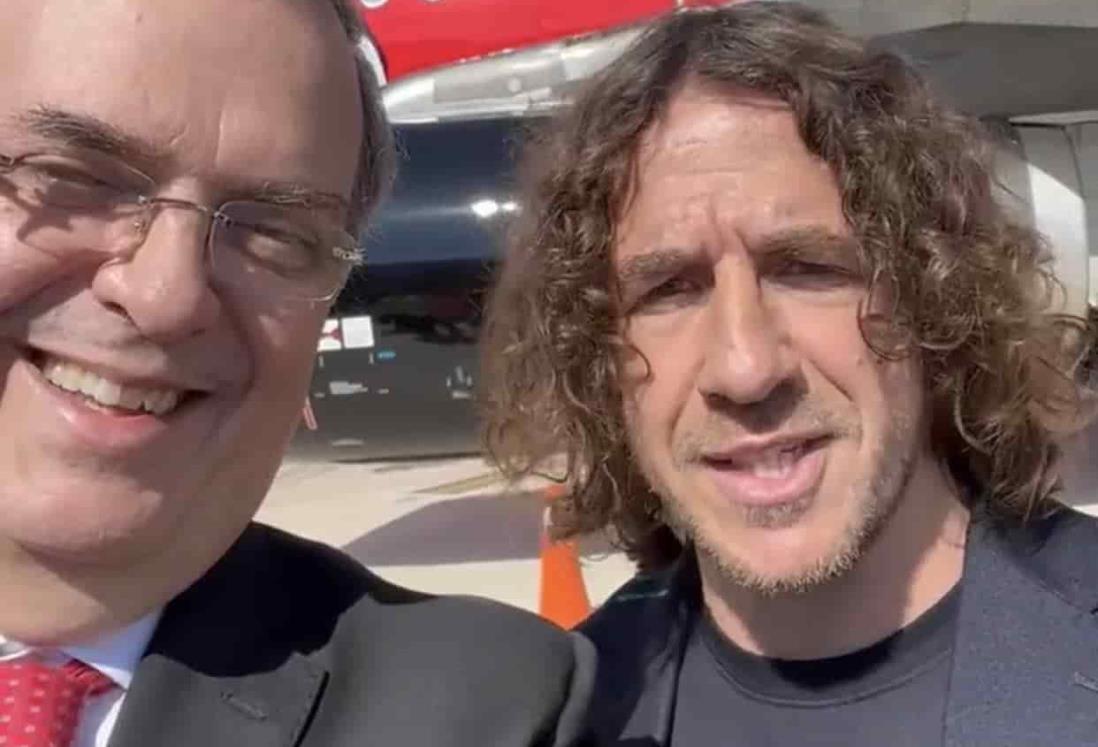 ¡Un gran fan! En redes sociales, Marcelo Ebrard comparte video con Carles Puyol