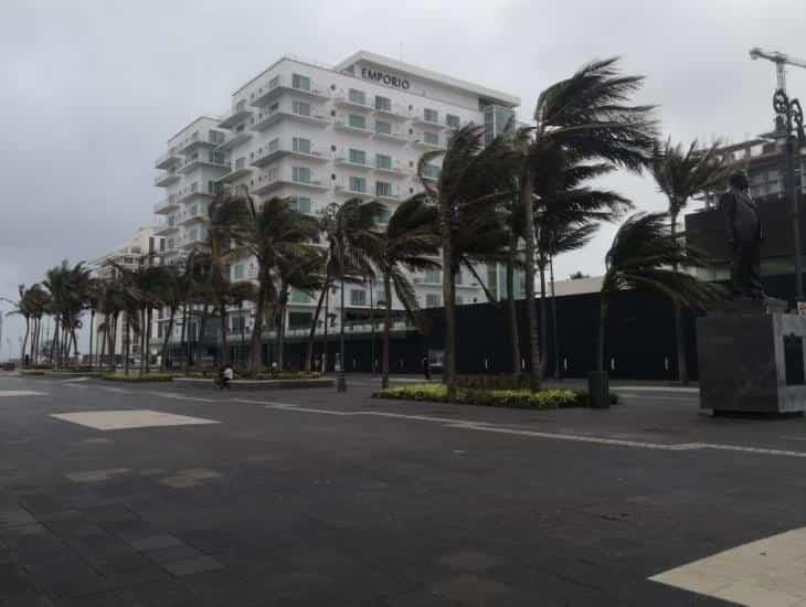 Viento  del norte continuará en Veracruz con rachas de 75 km/h