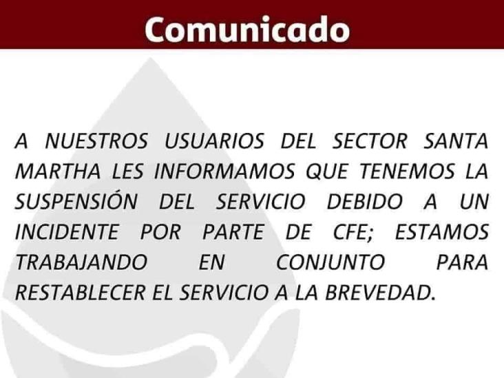 Sin agua Coatza por turbiedad en el Yurivia y un desperfecto eléctrico