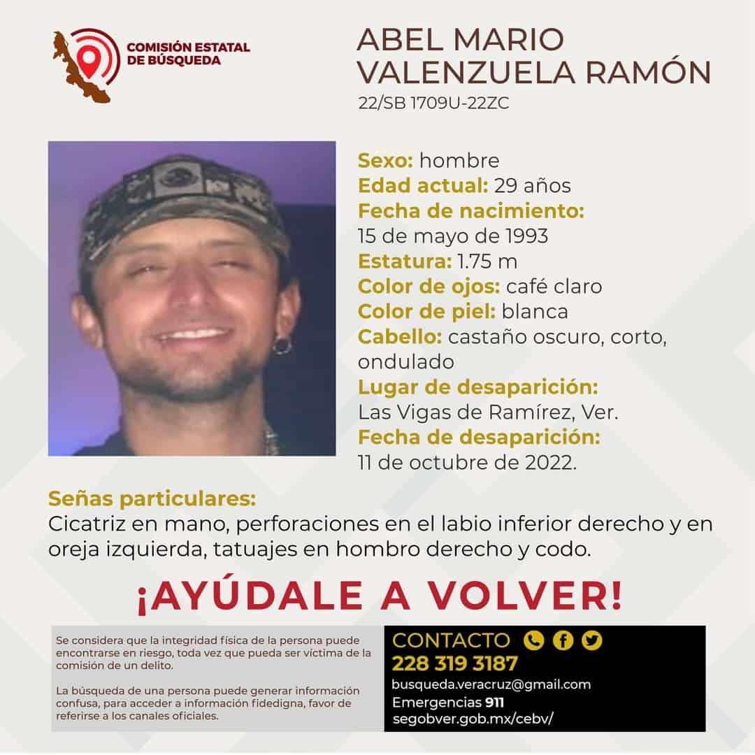 Buscan a Abel Mario; desapareció en Las Vigas de Ramírez