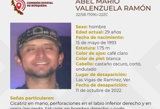 Buscan a Abel Mario; desapareció en Las Vigas de Ramírez