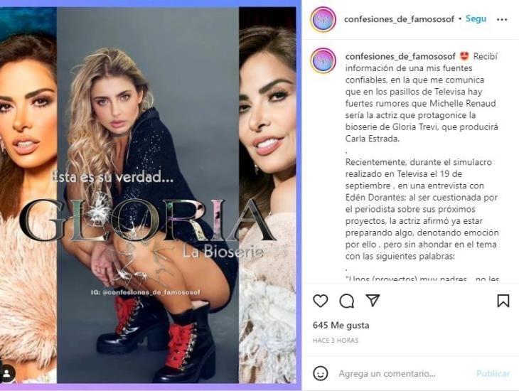 Medios aseguran que Michelle Renaud interpretará a Gloria Trevi en su bioserie