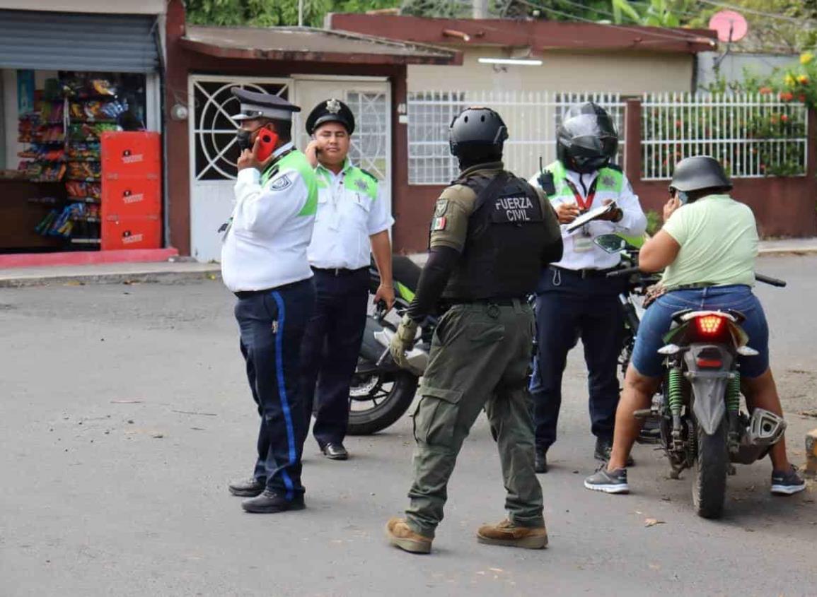 Realizan operativo de motos en Cardel