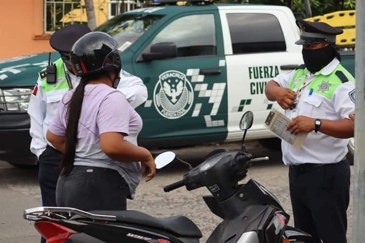 Realizan operativo de motos en Cardel