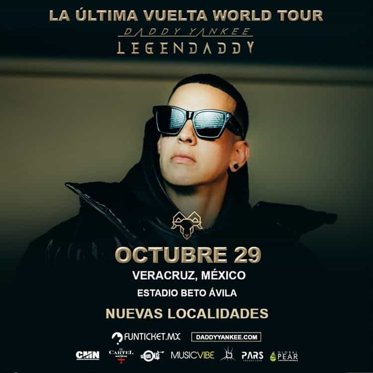 ¡Aún hay boletos! Abren nuevas localidades para show de Daddy Yankee en Veracruz