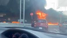 Explota pipa de Pemex; quiso ganarle al tren en Aguascalientes (+Video)