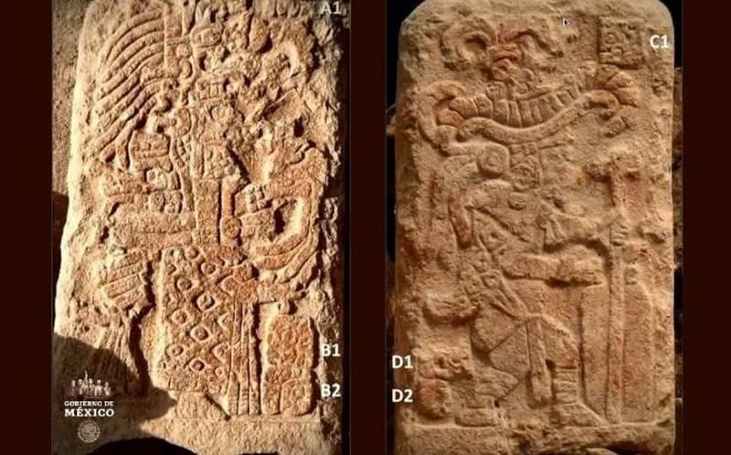 Hallan estela dual con imágenes de dioses mayas en Yucatán