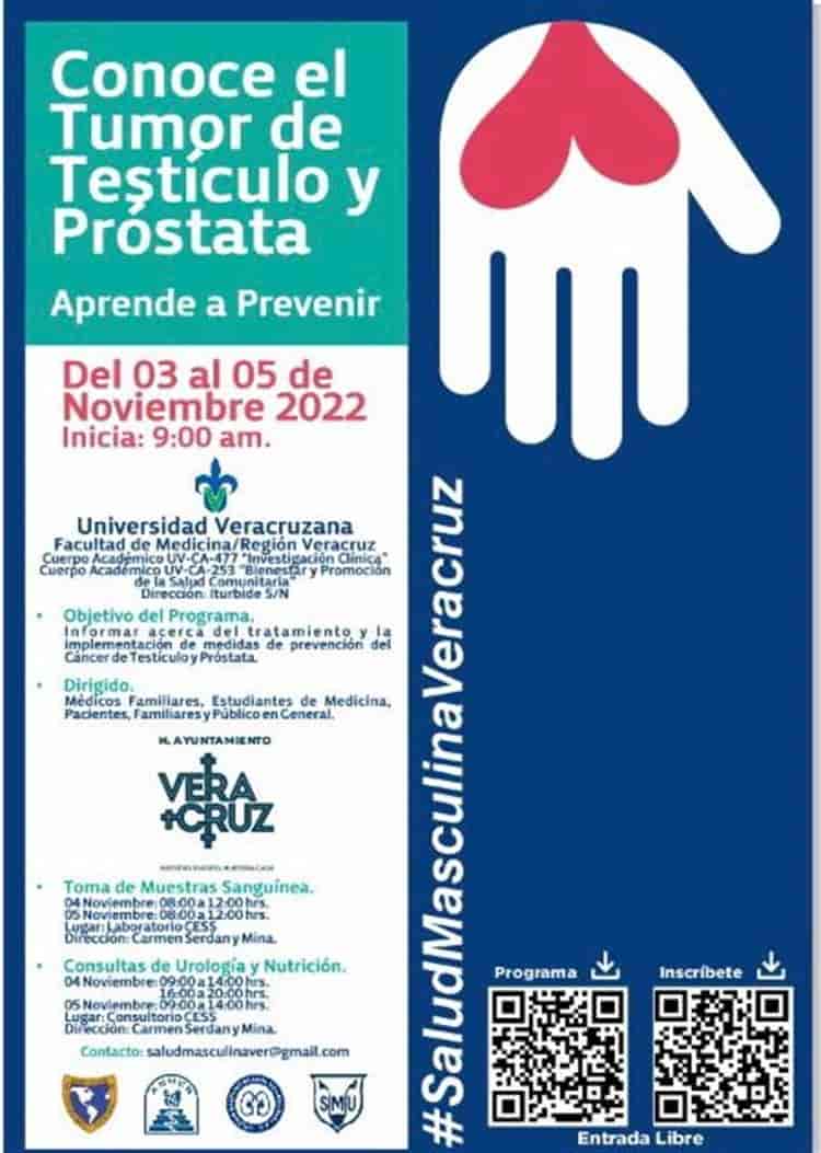 Invitan a jornada gratuita para detectar cáncer de próstata y testicular en Veracruz