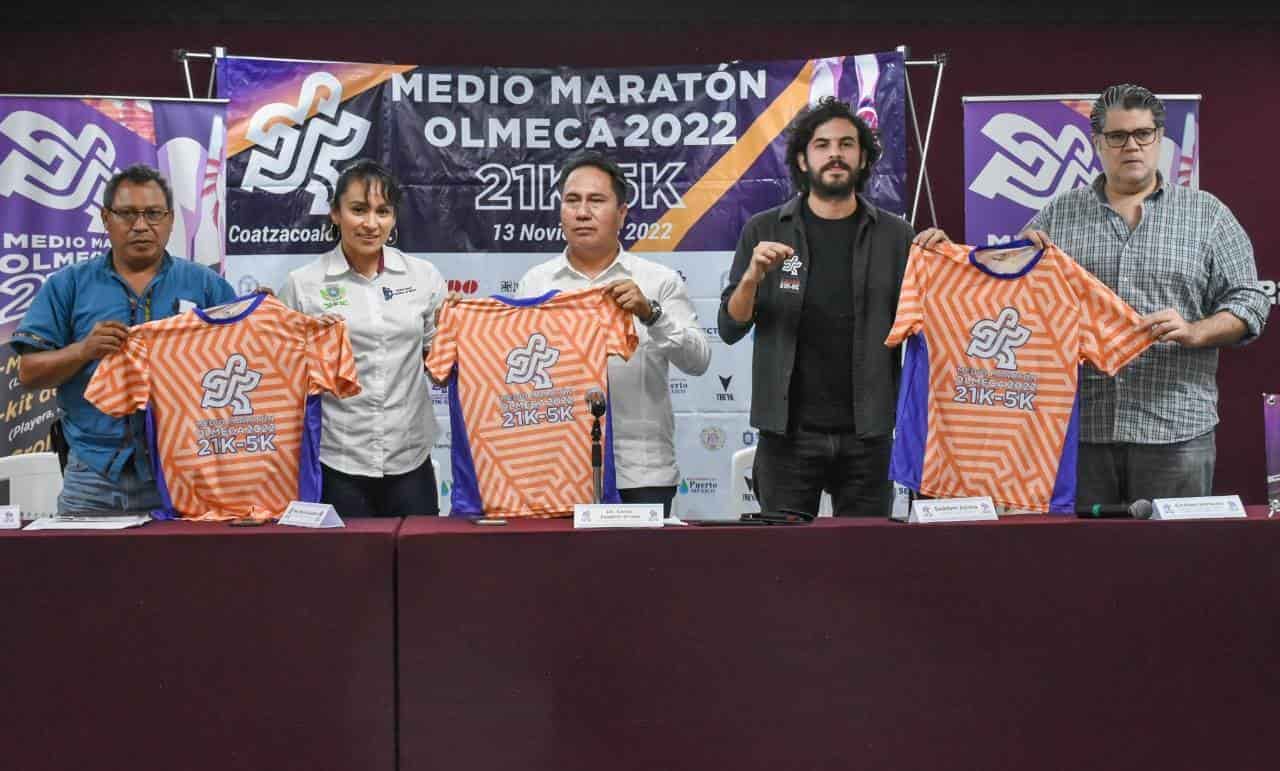 Presentan Medio Maratón Olmeca 21k y 5k 2022