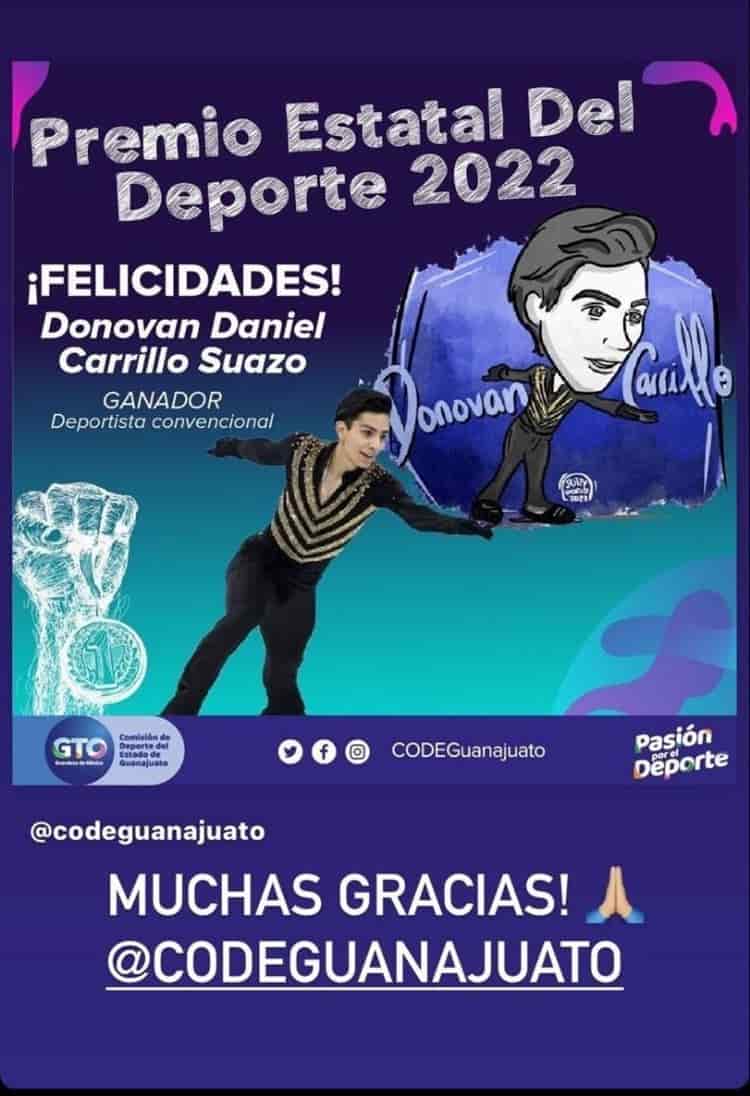 Premian a Donovan Carrillo como mejor Deportista Convencional