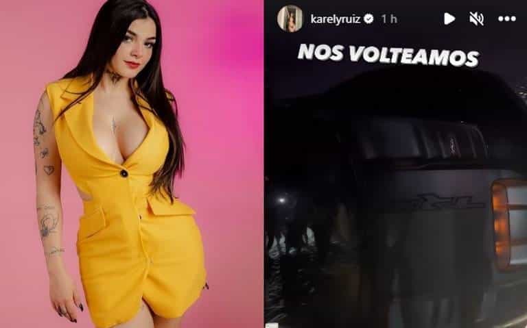 Karely Ruiz, influencer sufre accidente carretero en Tamaulipas