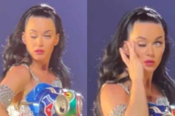 Katy Perry pierde control de su ojo derecho en concierto (+video)