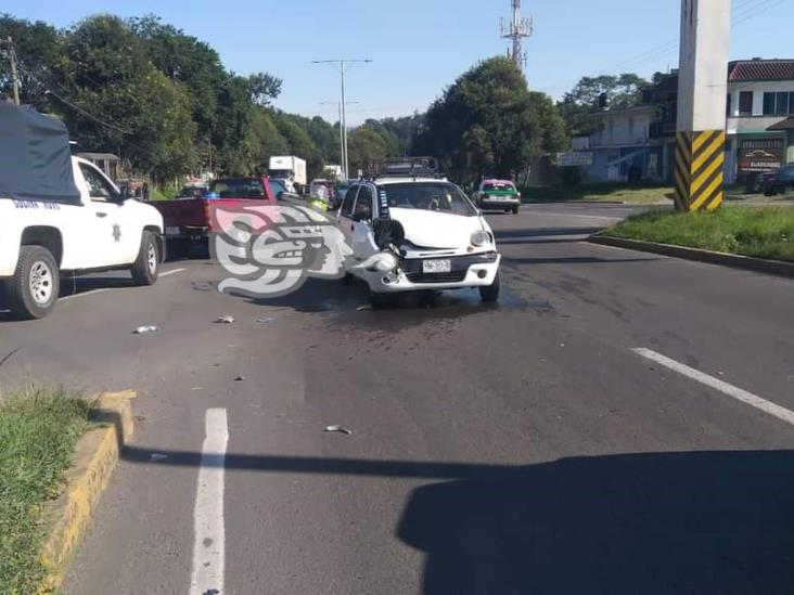 Fuerte choque en el bulevar Xalapa-Banderilla