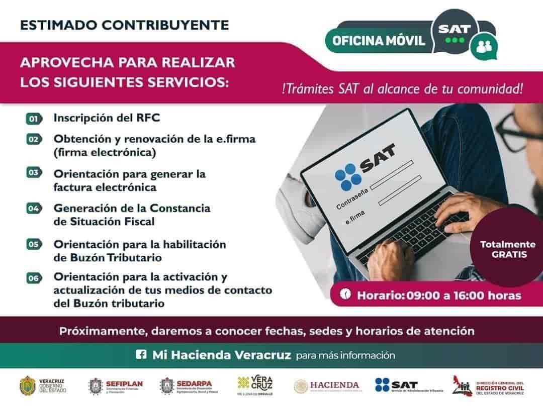 Habilitarán módulo itinerante del SAT en la cuenca del Papaloapan