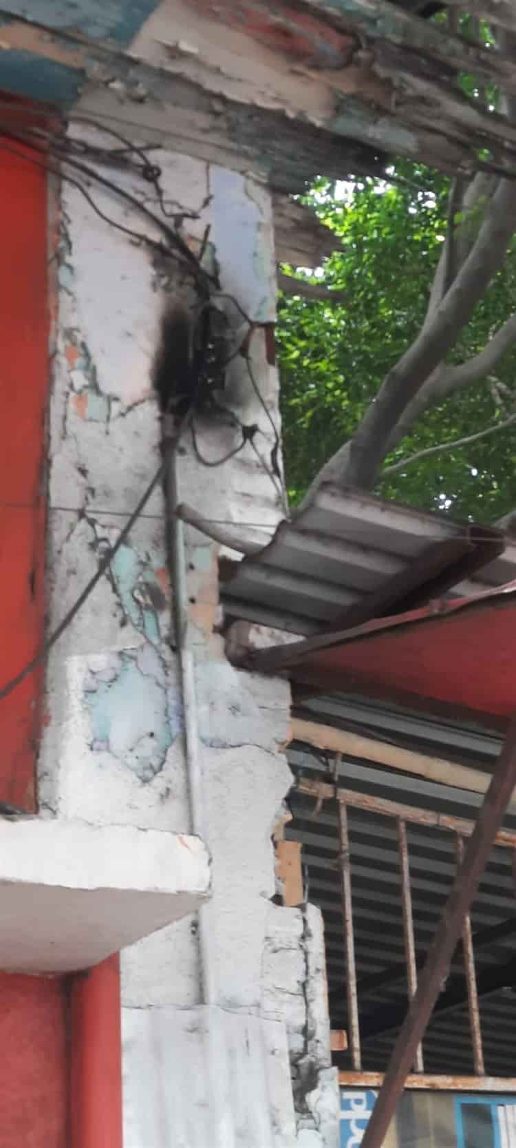 Conato de incendio en zona de mercados de Veracruz