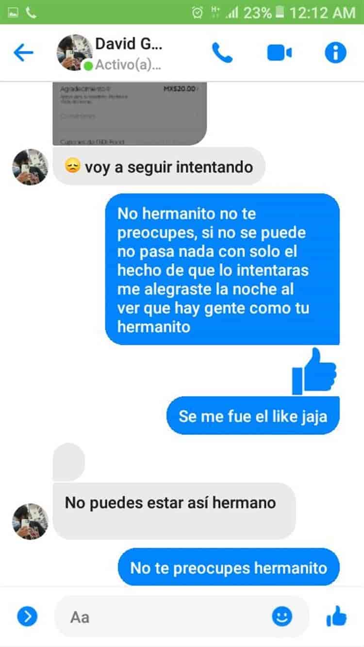 Usuario de redes sociales le regaló comida a un vigilante