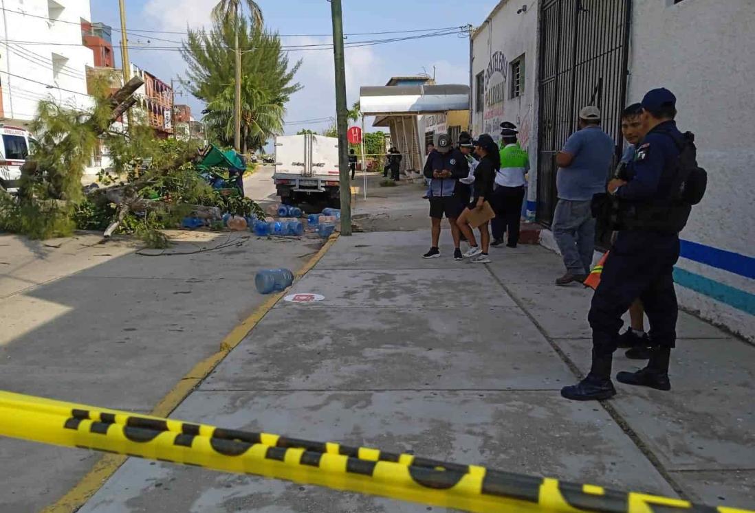 Cámara captó trágica muerte de repartidor en Coatzacoalcos