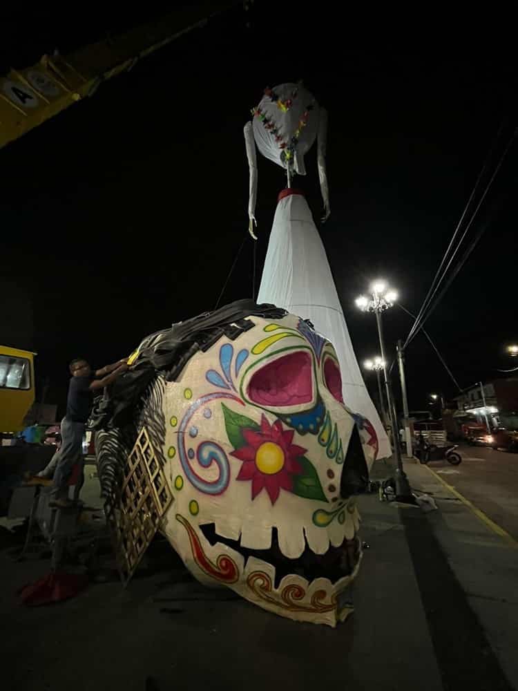 Catrina monumental en Misantla medirá 29 metros de altura