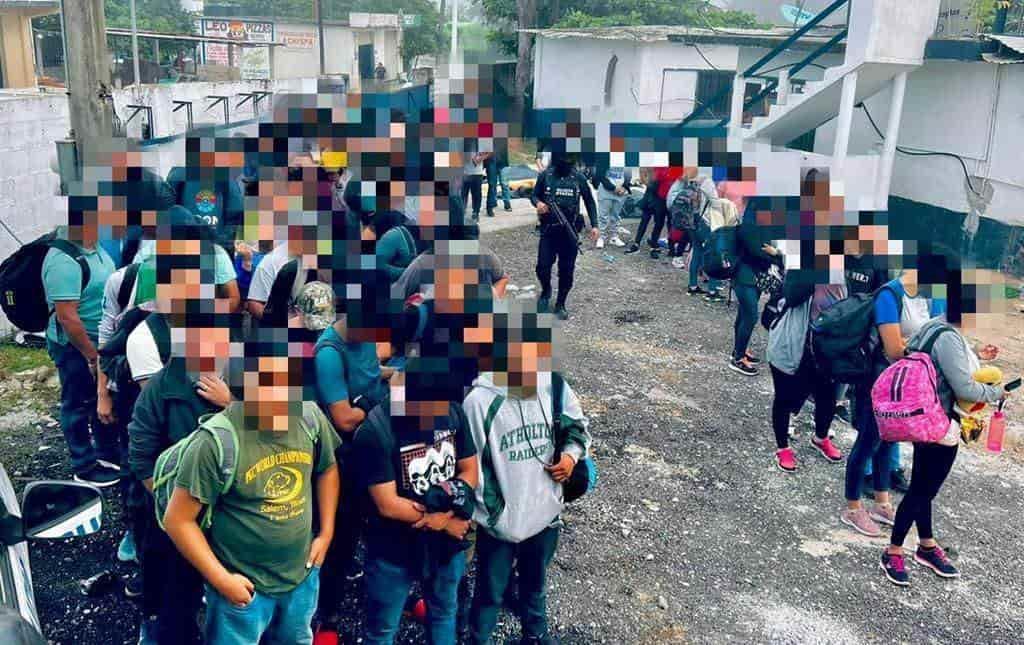 Resguarda SSP a 154 migrantes en la zona sur