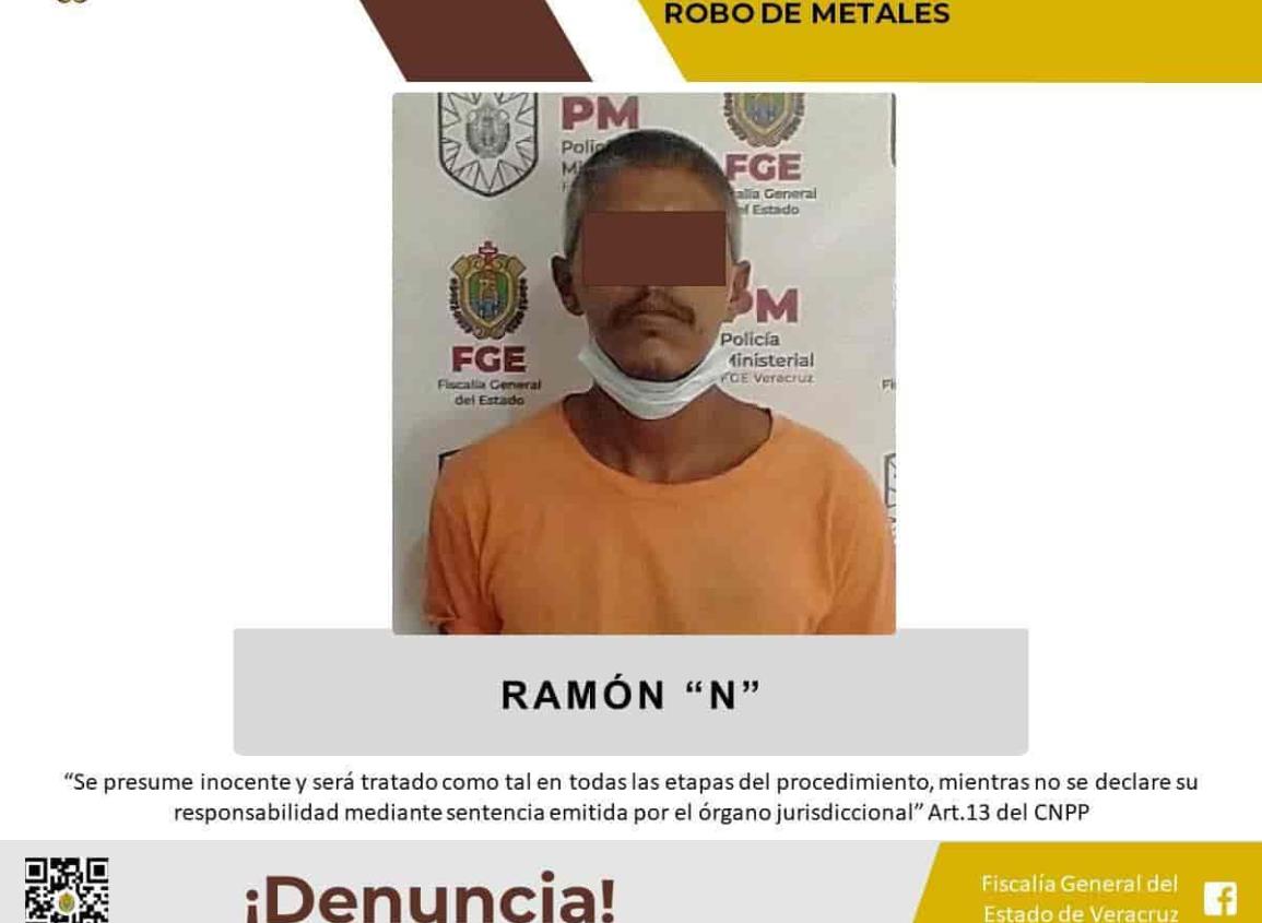 Detenido por robar metales, libre bajo fianza en San Andrés Tuxtla