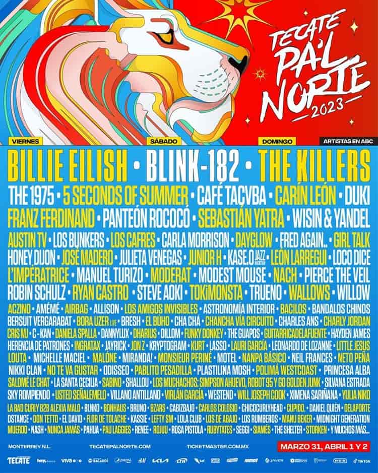 Festival Tecate Pal Norte 2023 anuncia cartel oficial